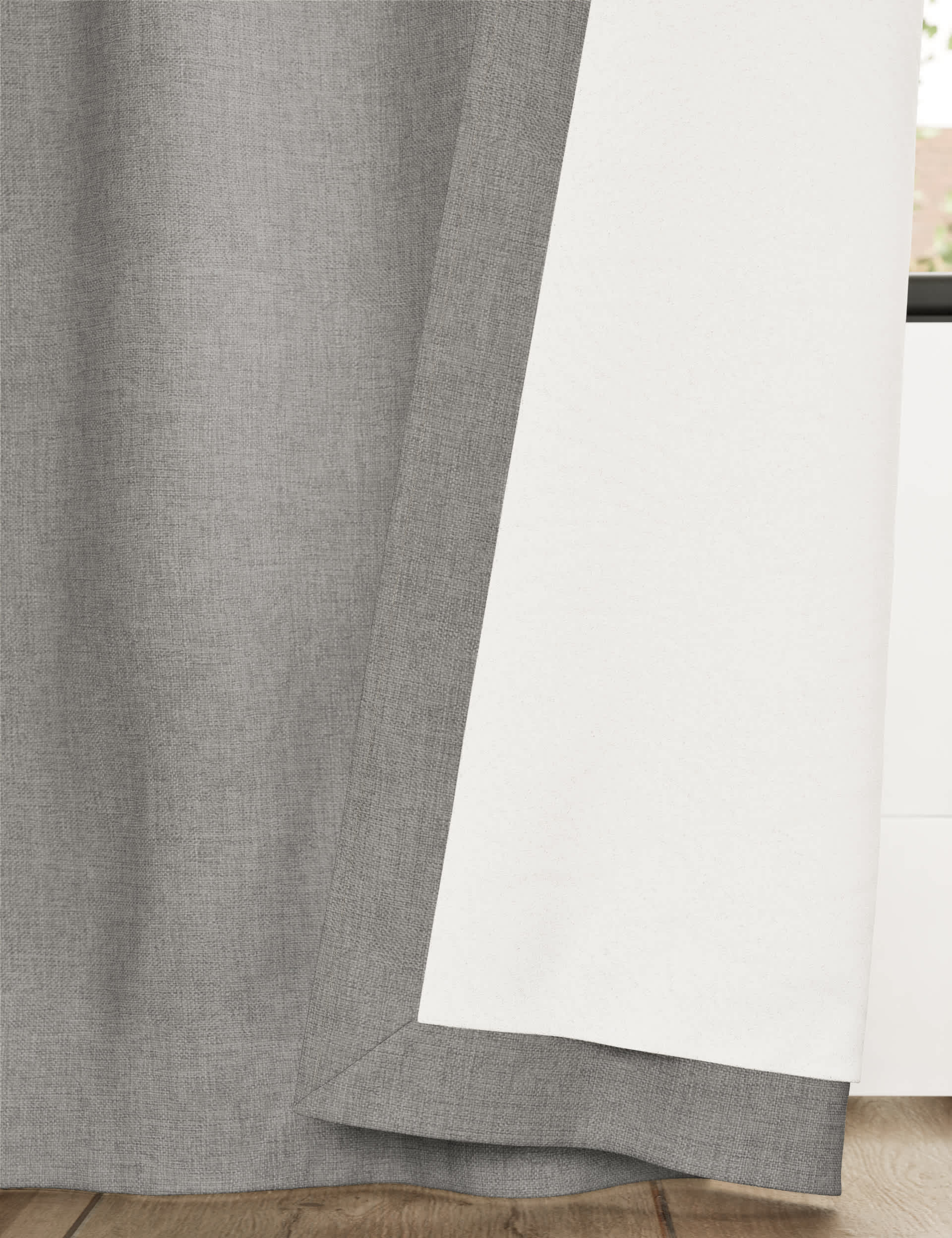 Isabelle pencil pleat blackout curtains polyester - British product