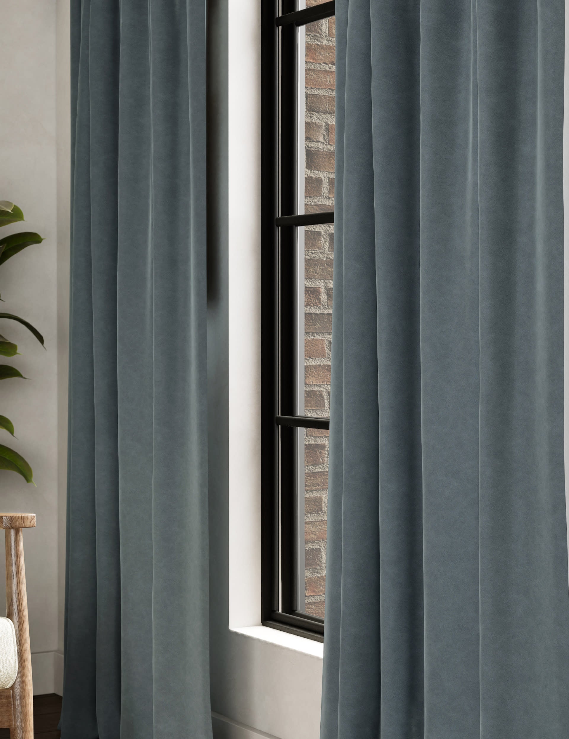 Velvet Pencil Pleat Curtains