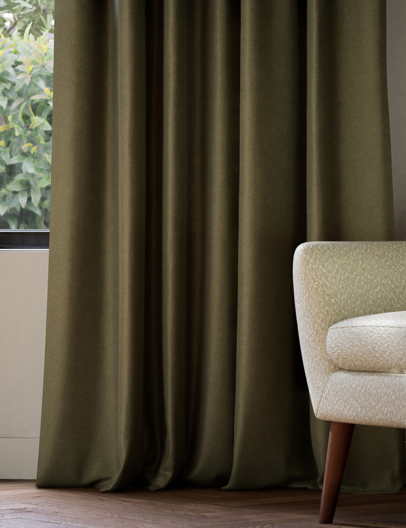 Velvet Pencil Pleat Curtains