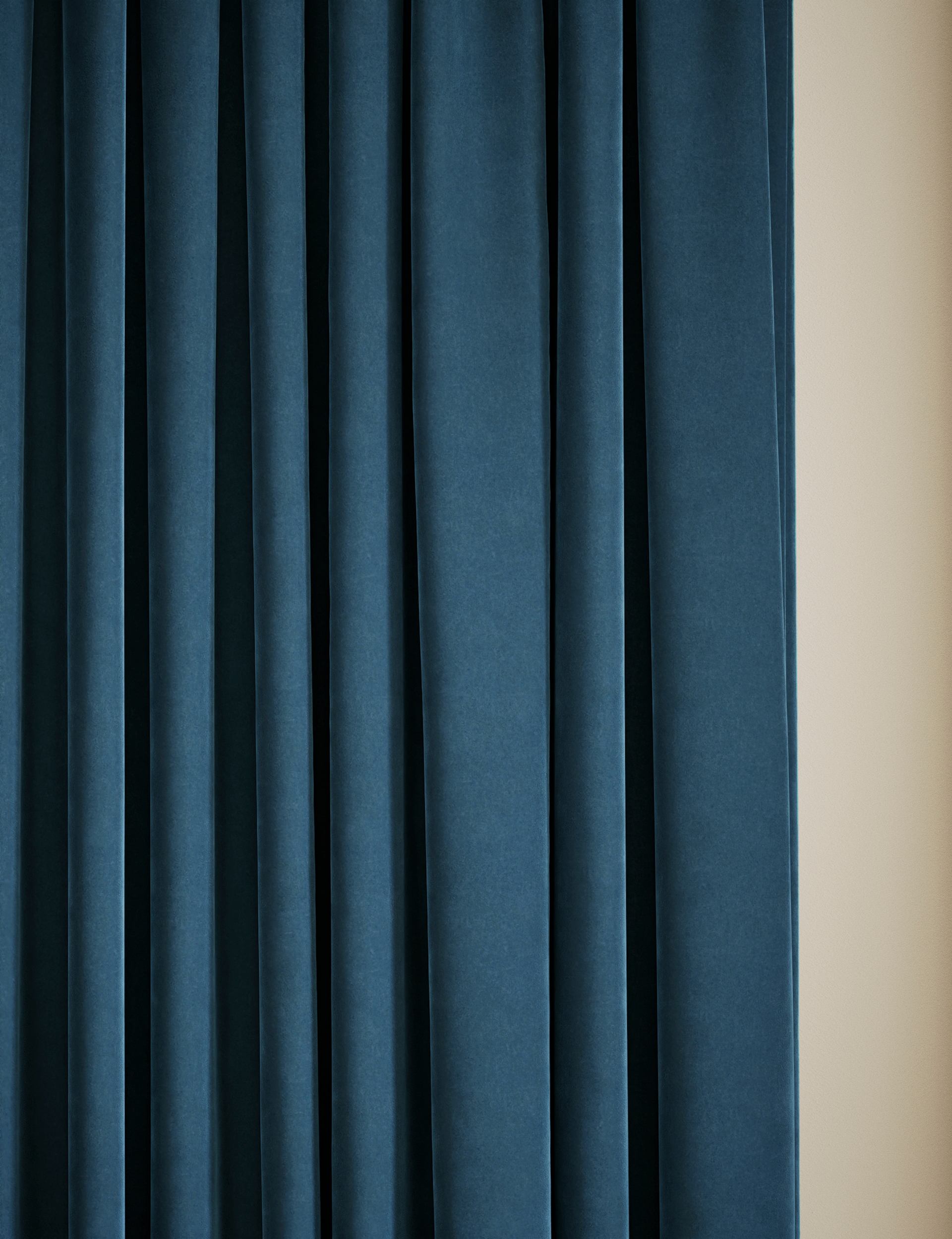 Velvet Pencil Pleat Curtains