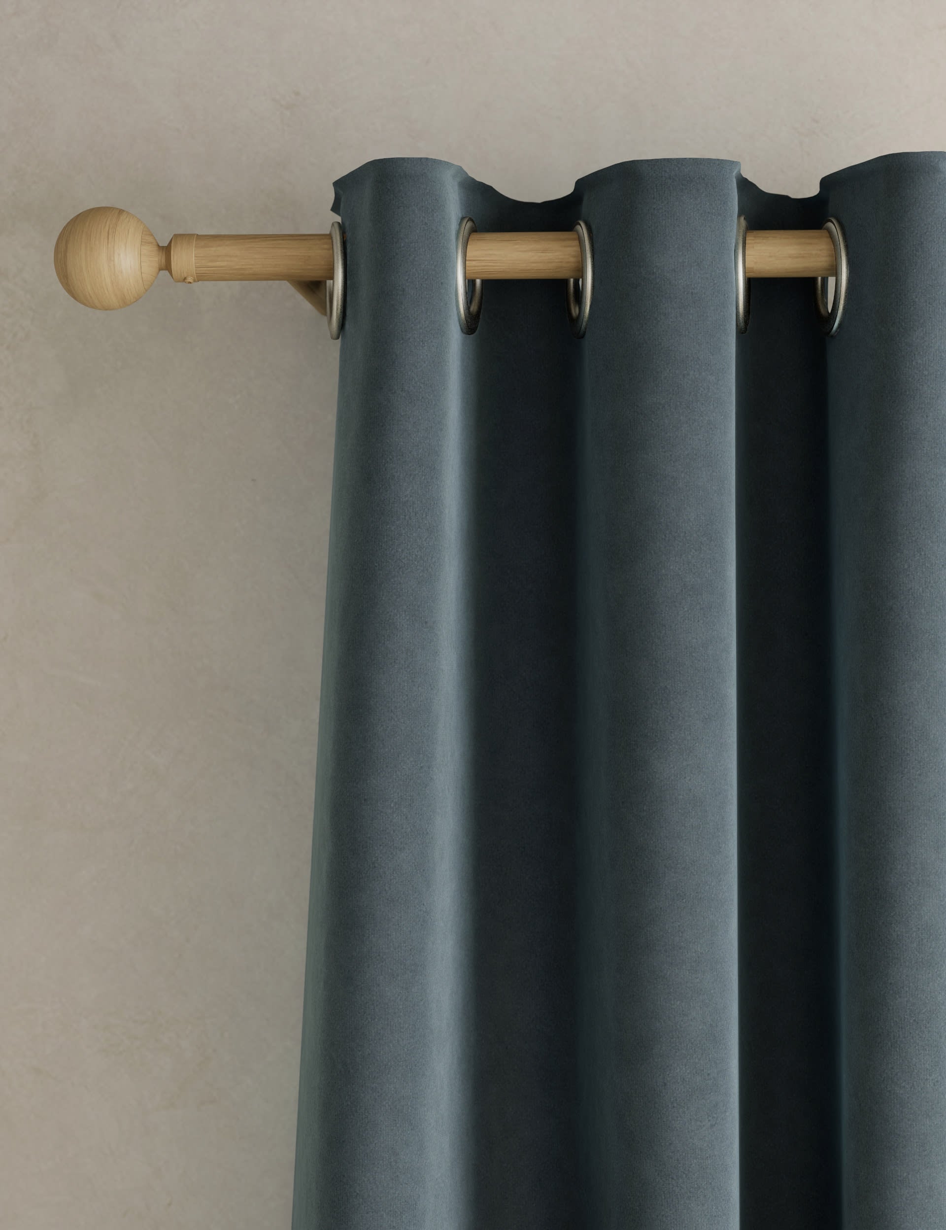 Velvet Eyelet Curtains