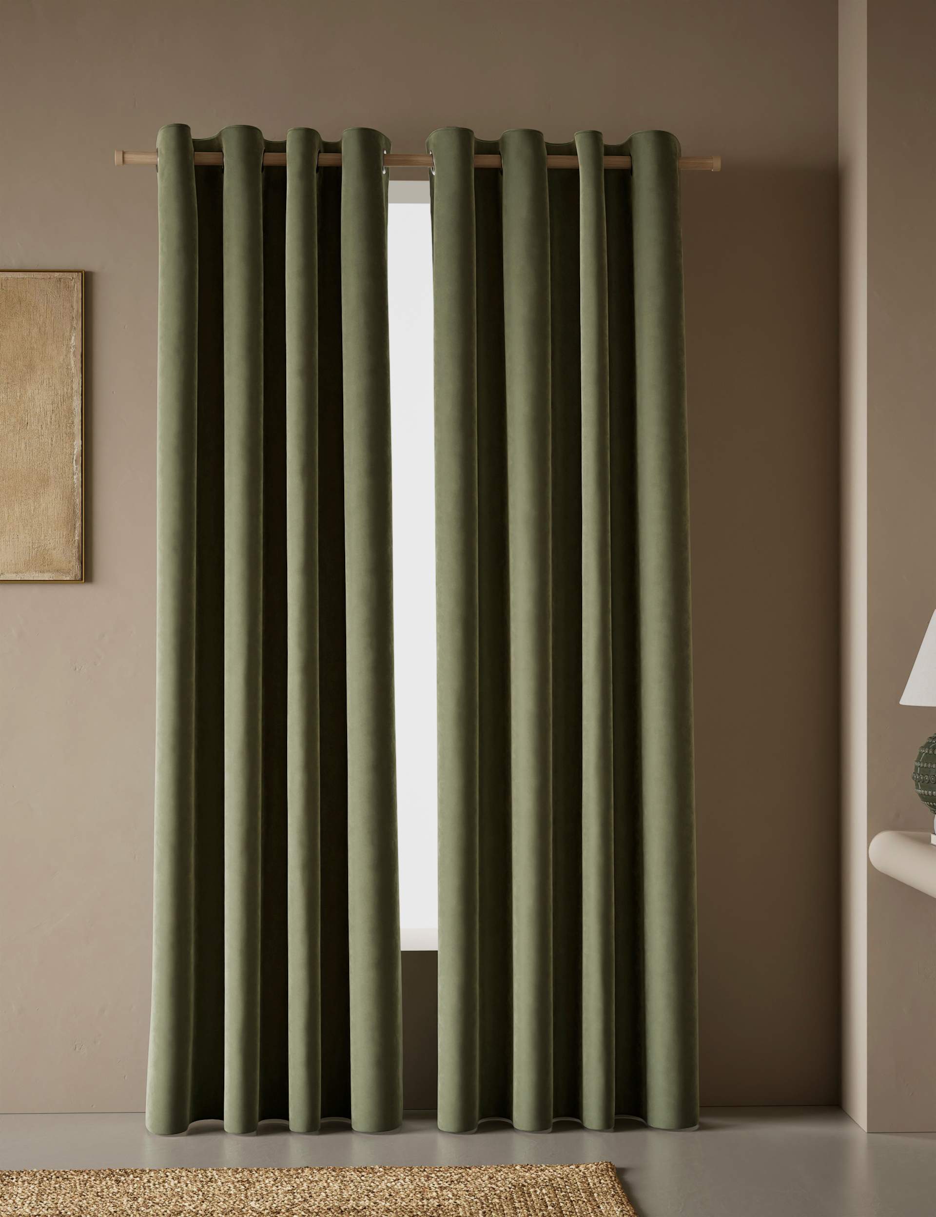 M&S Velvet Eyelet Curtains
