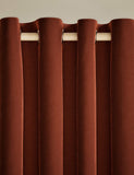Velvet eyelet curtains with thermal lining, imported from the UK