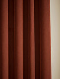 Velvet eyelet curtains with thermal lining, imported from the UK