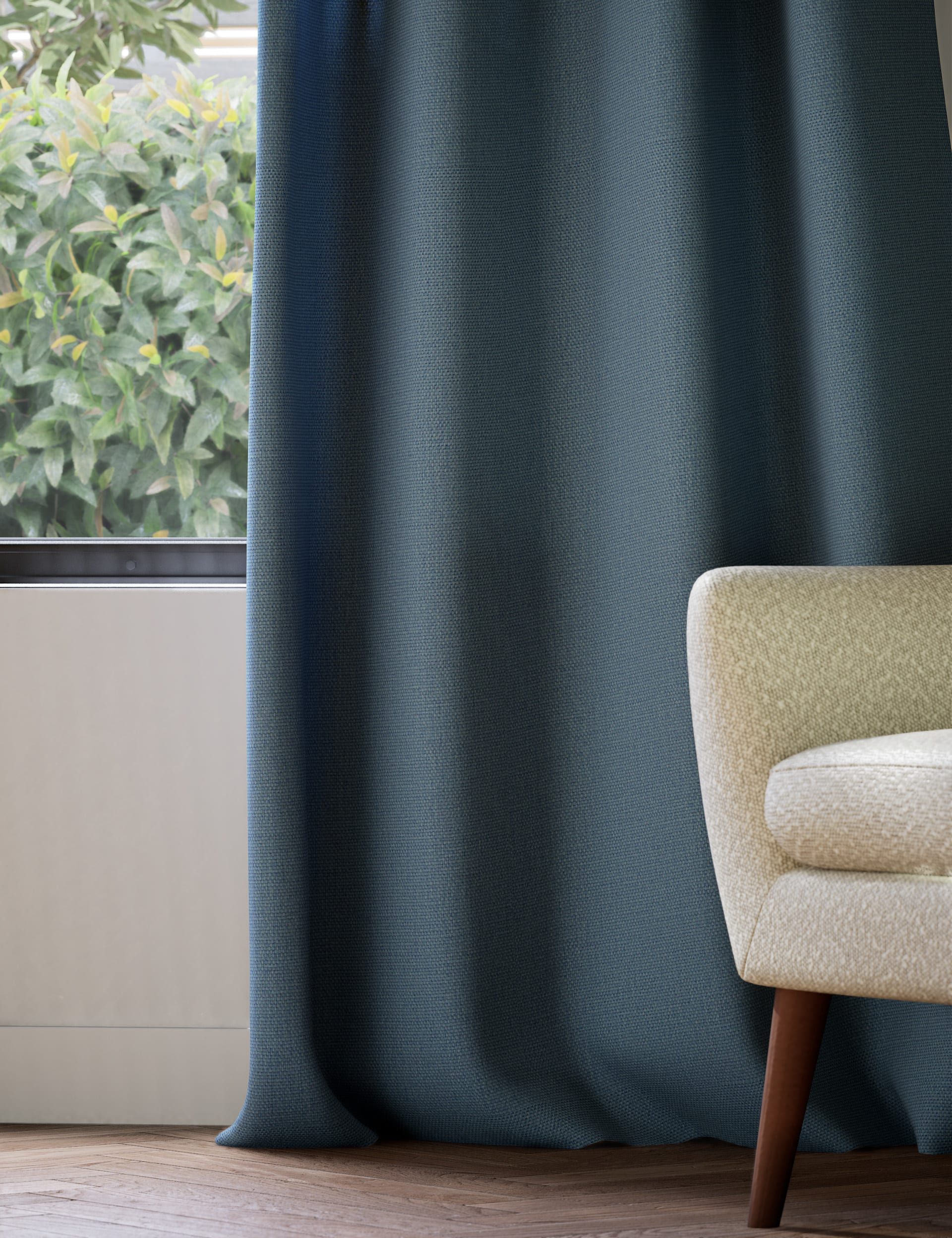 Brushed Eyelet Blackout Thermal Curtains