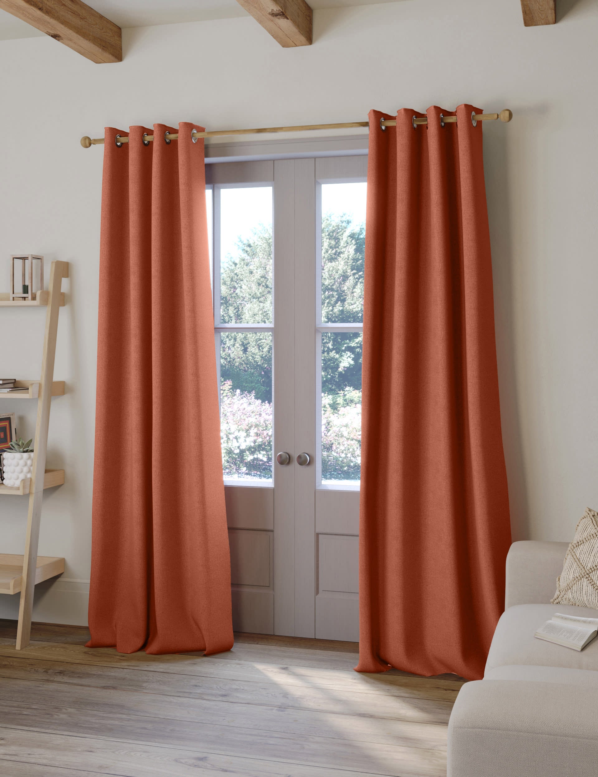 Brushed Eyelet Blackout Thermal Curtains