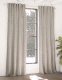 Chenille gingham blackout curtains with multiway header - British product