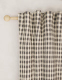 Chenille gingham blackout curtains with multiway header - British product