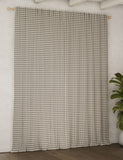 Chenille gingham blackout curtains with multiway header - British product