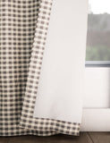 Chenille gingham blackout curtains with multiway header - British product