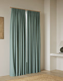 Brushed pencil pleat blackout thermal curtains (British brand)