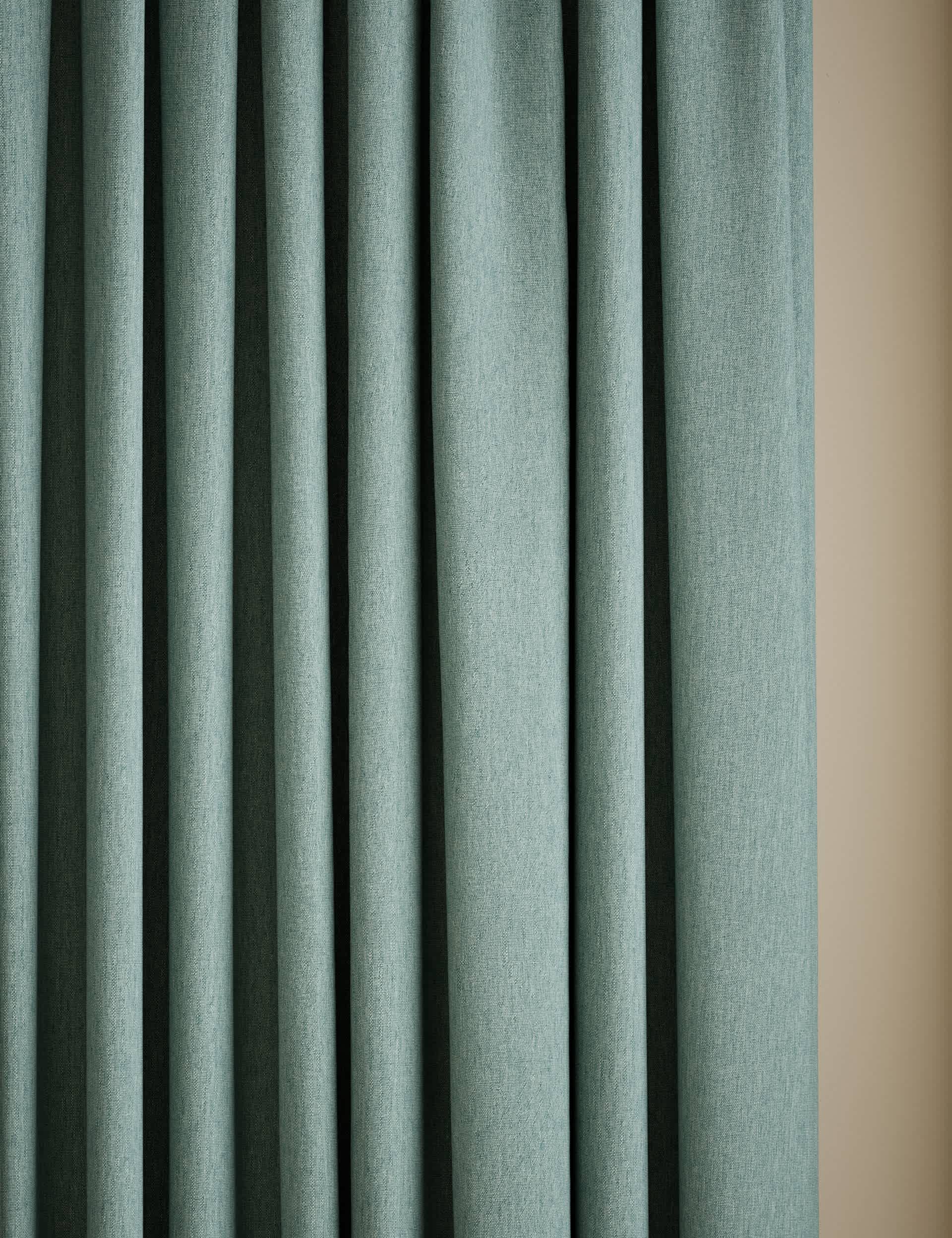 Brushed Pencil Pleat Blackout Thermal Curtains