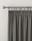 Brushed pencil pleat blackout thermal curtains (British brand)