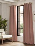 Herringbone eyelet curtains (British brand)