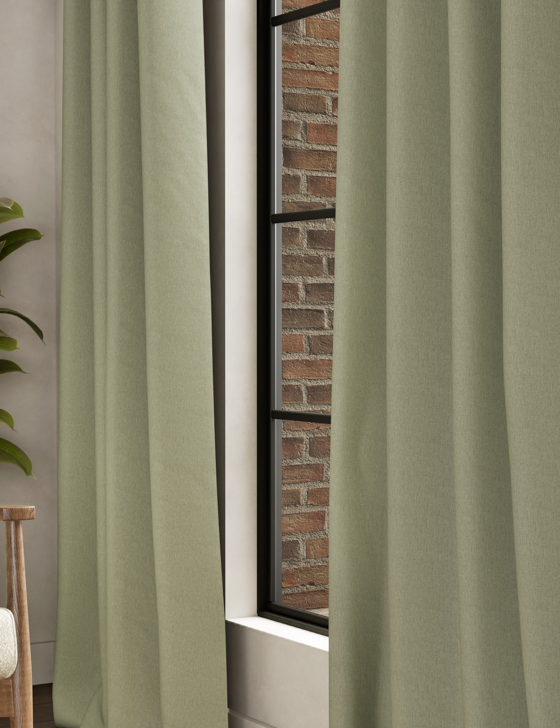 M&S Brushed Eyelet Ultra Thermal Blackout Curtains