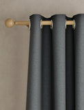 Brushed eyelet thermal blackout curtains with Thermowarmth lining (British brand)