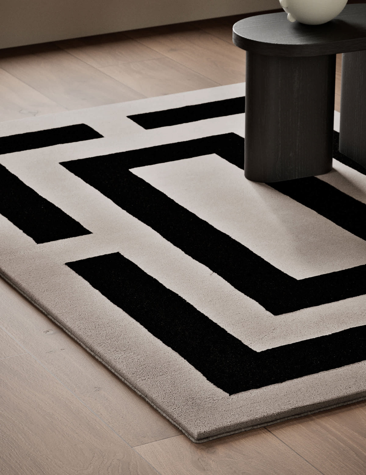 M&S Kelly Hoppen cut rectangular wool rug - British product