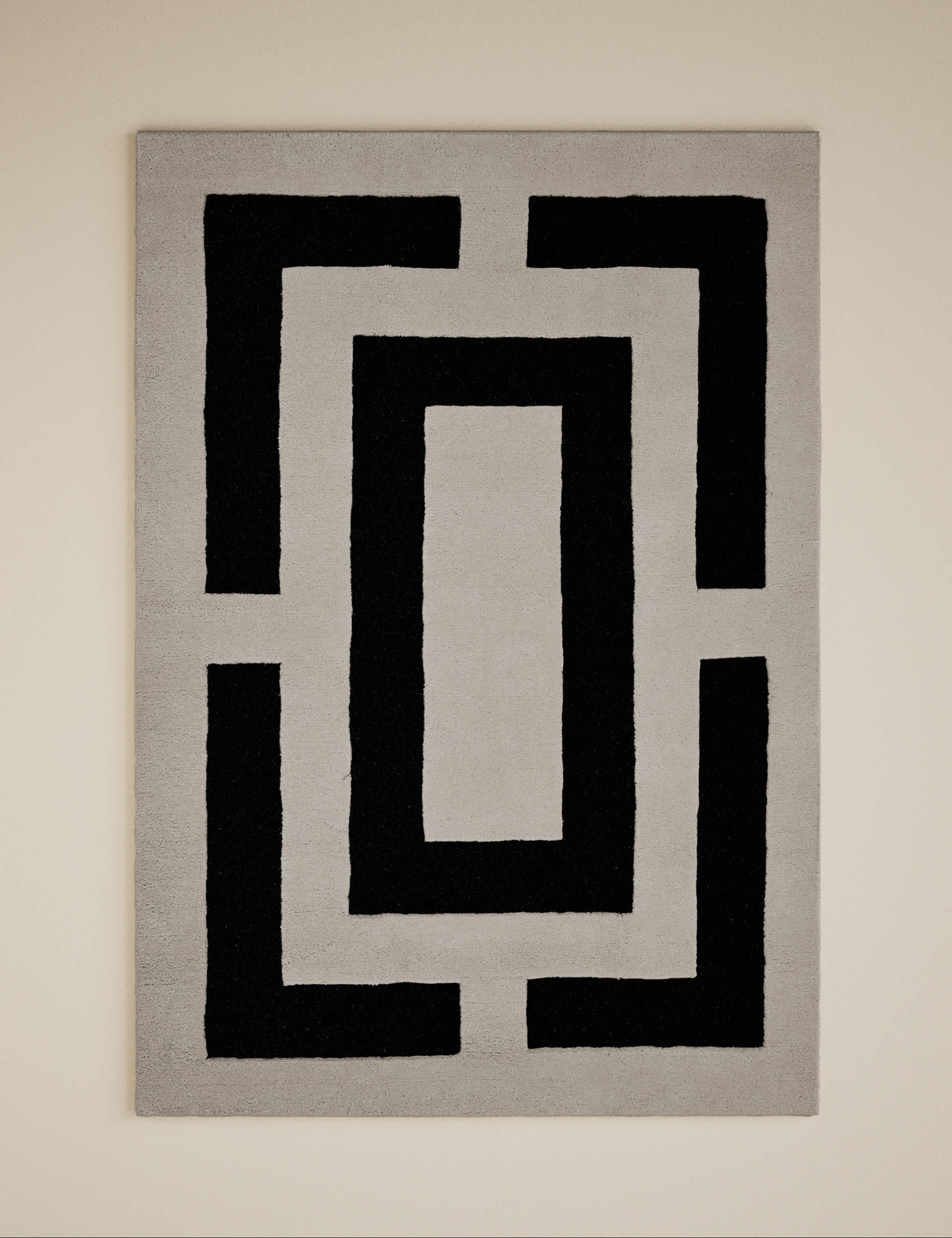 M&S Kelly Hoppen cut rectangular wool rug - British product