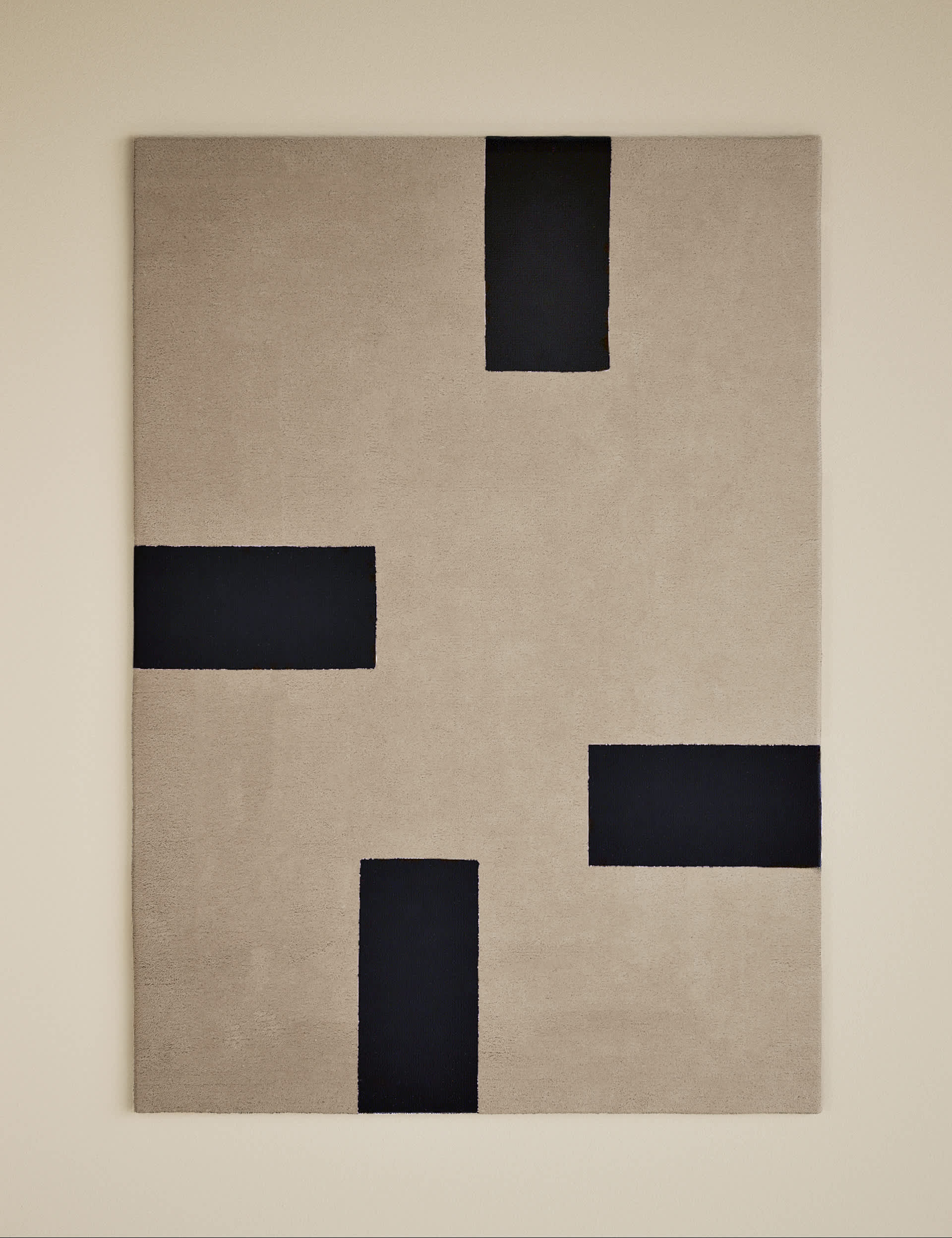 Kelly Hoppen pure wool dash geometric rug, imported from the UK