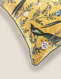 Velvet spring bird cushion 45cm square in polyester, UK version
