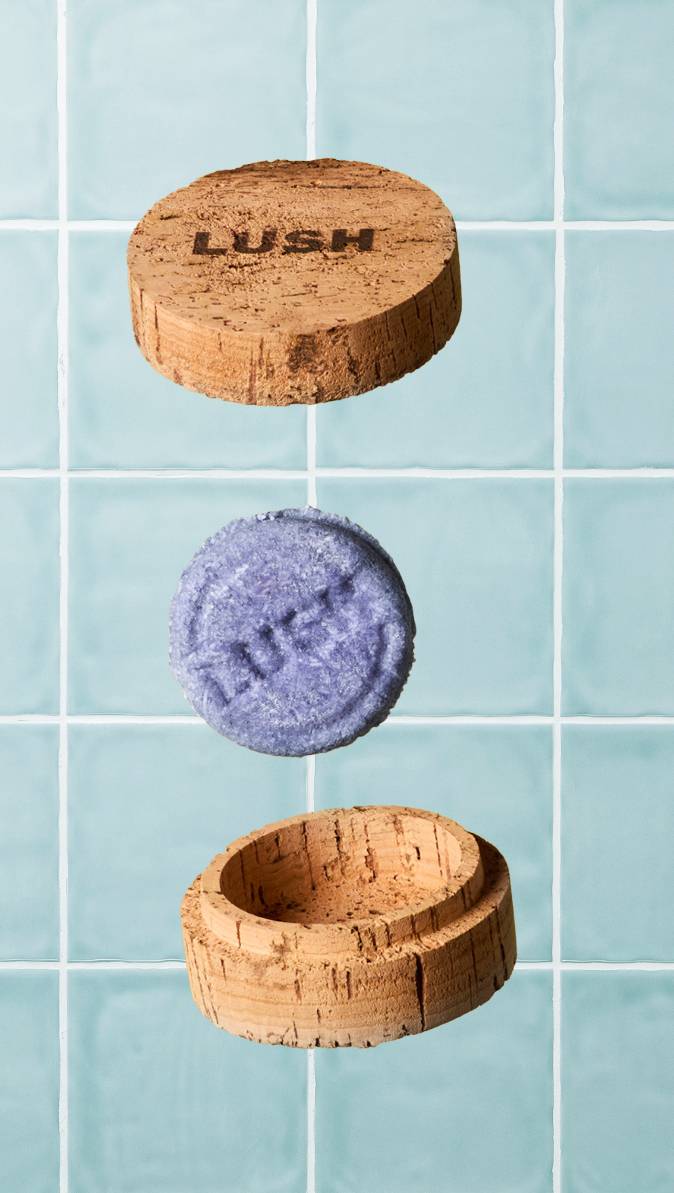 Lush Jumping Juniper solid shampoo bar, imported from the UK