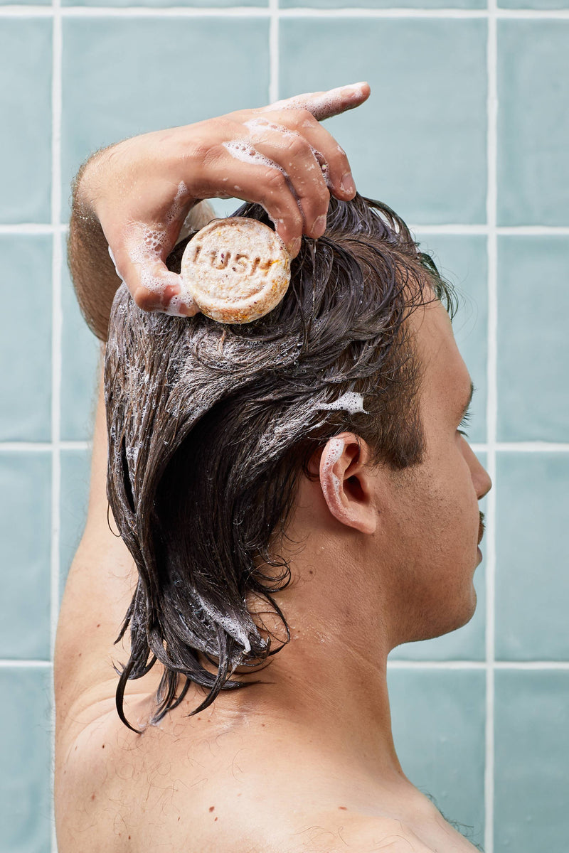 Lush Soak and Float shampoo bar, imported from the UK