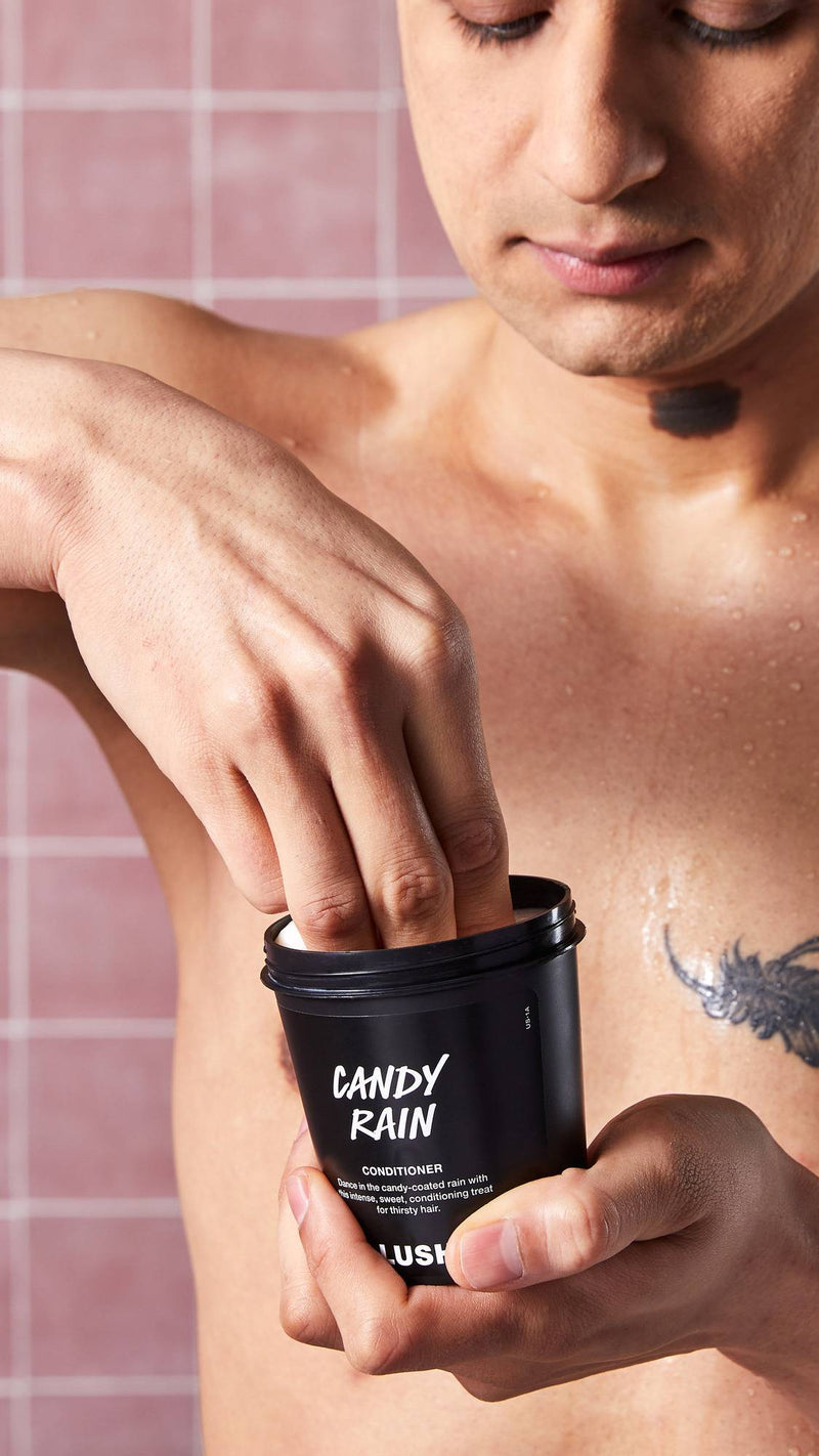 Lush Candy Rain hair conditioner for thirsty hair, UK version