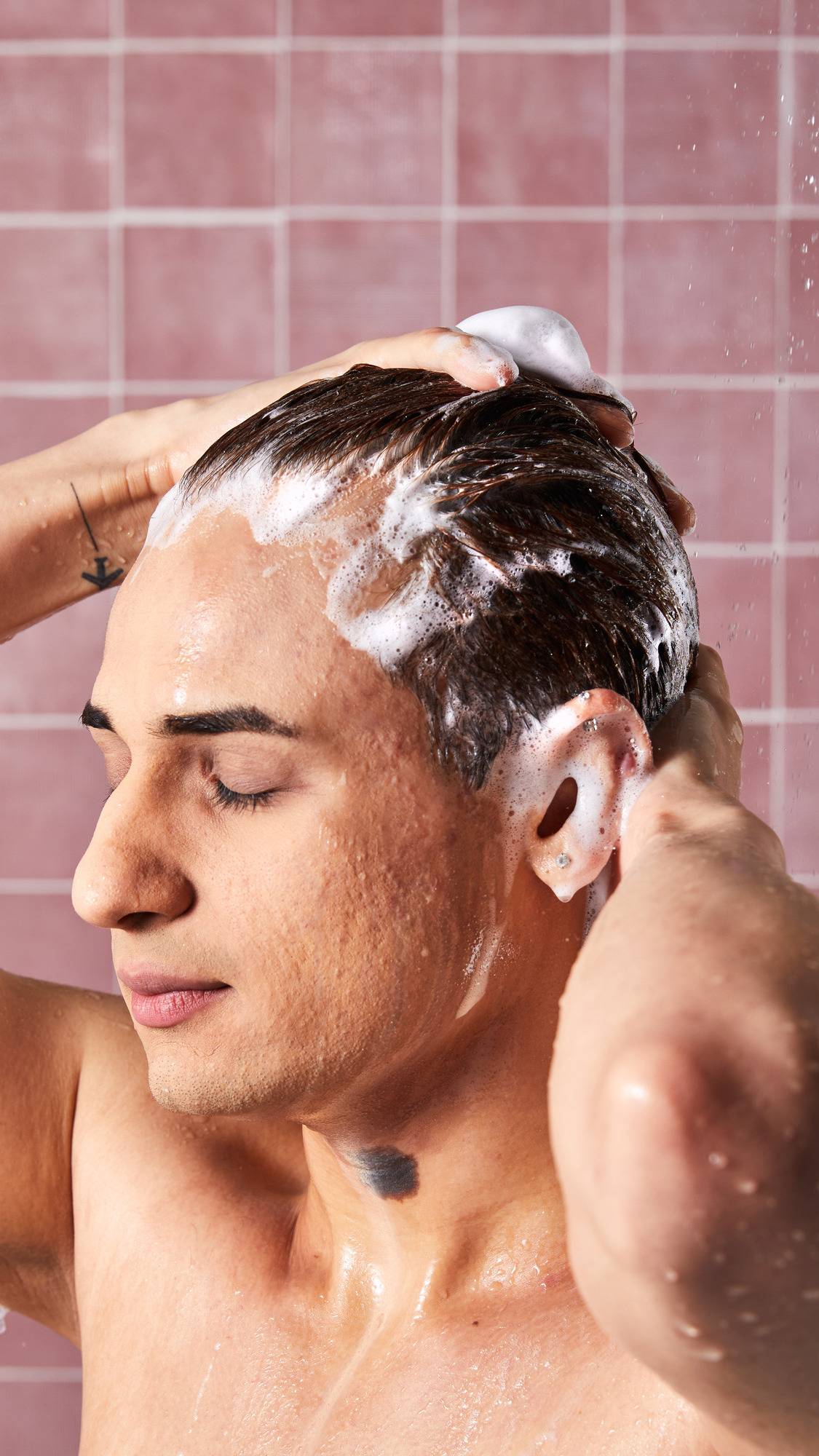 Rehab shampoo with fresh fruit juices and oils, imported from the UK