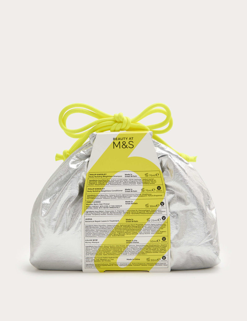 M&S Haircare Gift Bag with metallic bag, UK version