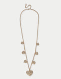 Per Una hammered heart long necklace, UK version