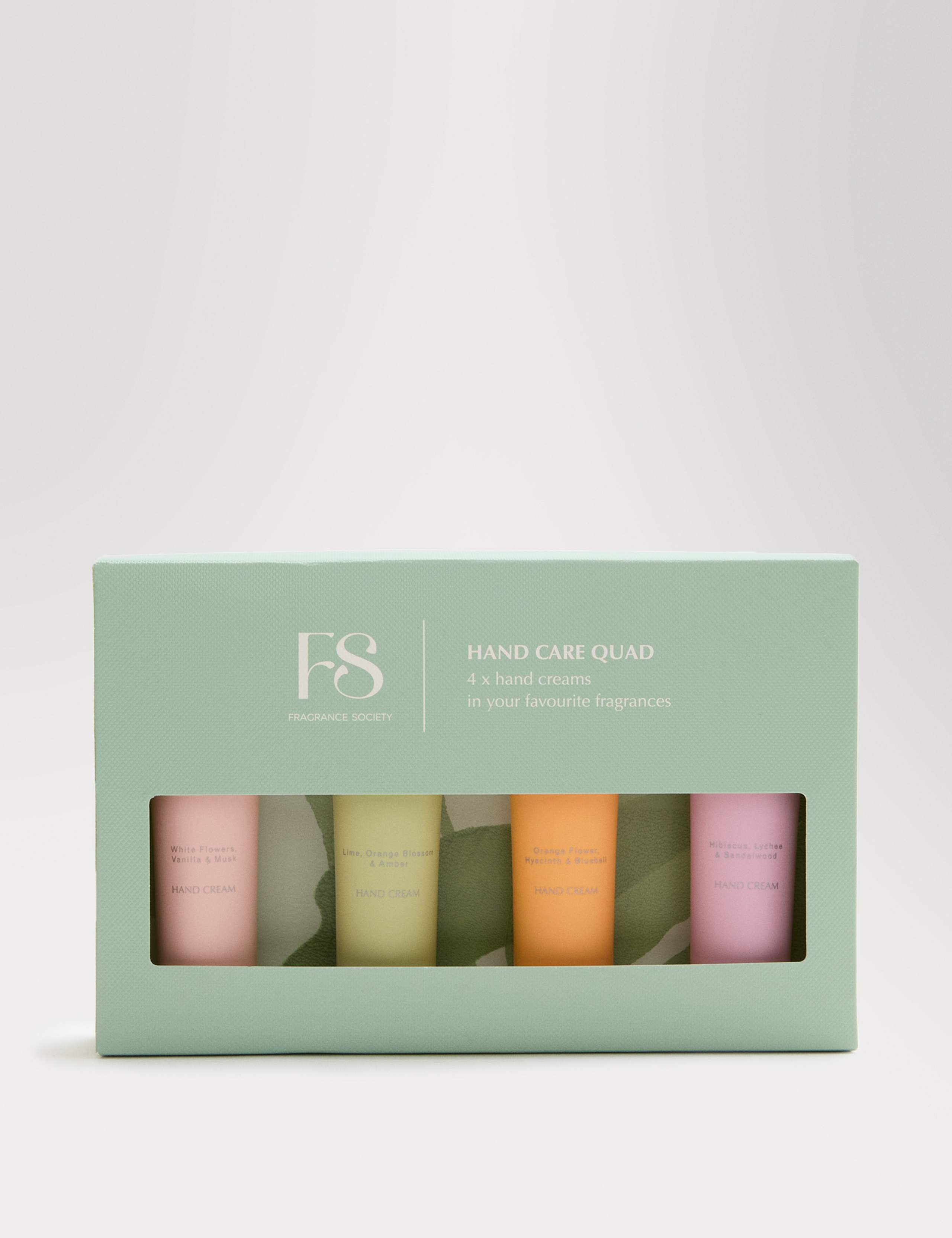 Fragrance Society hand care quad 4x30ml, imported from the UK