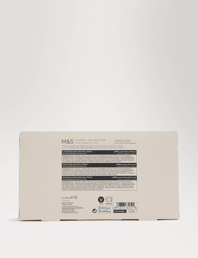 M&S Floral Collection Håndkrem Gavesett med Lavendel, Rose og Magnolia 3 x 50ml- Kjøp online hos McGrocer