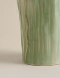 Handkerchief petal ceramic vase with reactive glaze - British product