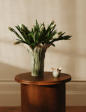 Handkerchief petal ceramic vase with reactive glaze - British product