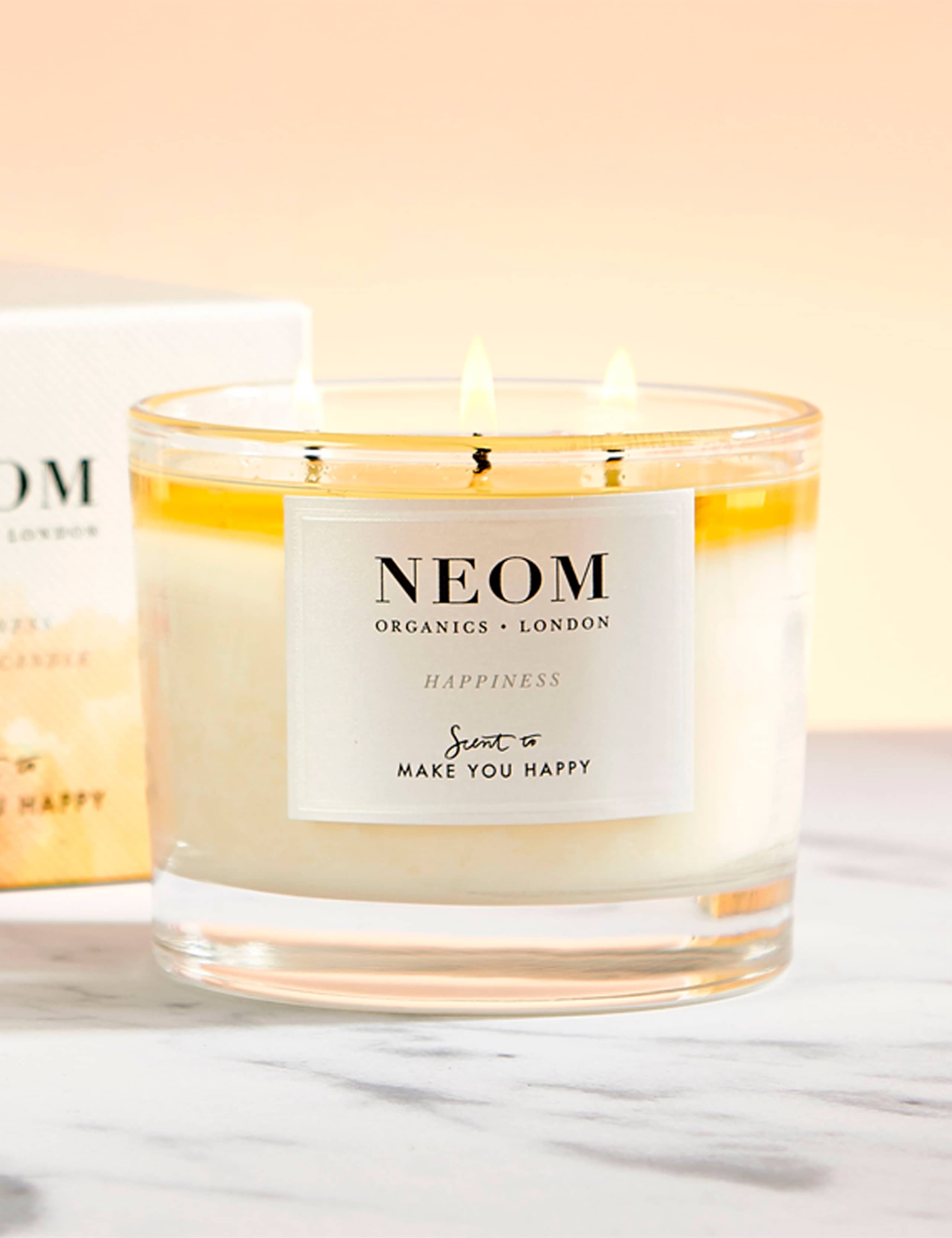 Neom Happiness 3 Wick Scented Candle 420g, UK version