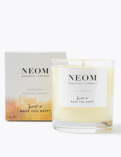 M&S NEOM Happiness Candle (1 Wick) with Mandarin, Ylang Ylang and Chamomile Scent 185g- Buy online at McGrocer
