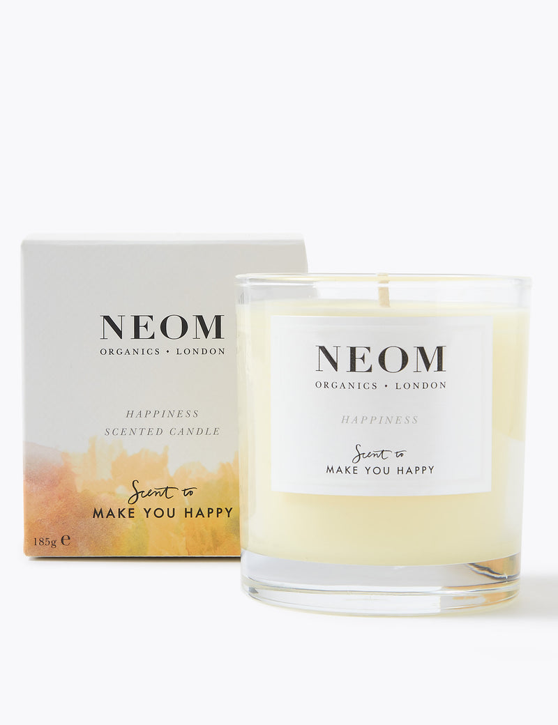 NEOM Happiness Candle with Mandarin Ylang Ylang and Chamomile 185g, UK version