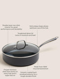 Hard anodised 26cm large sauté pan, UK version