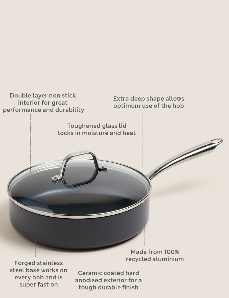 Hard anodised 26cm large sauté pan, UK version