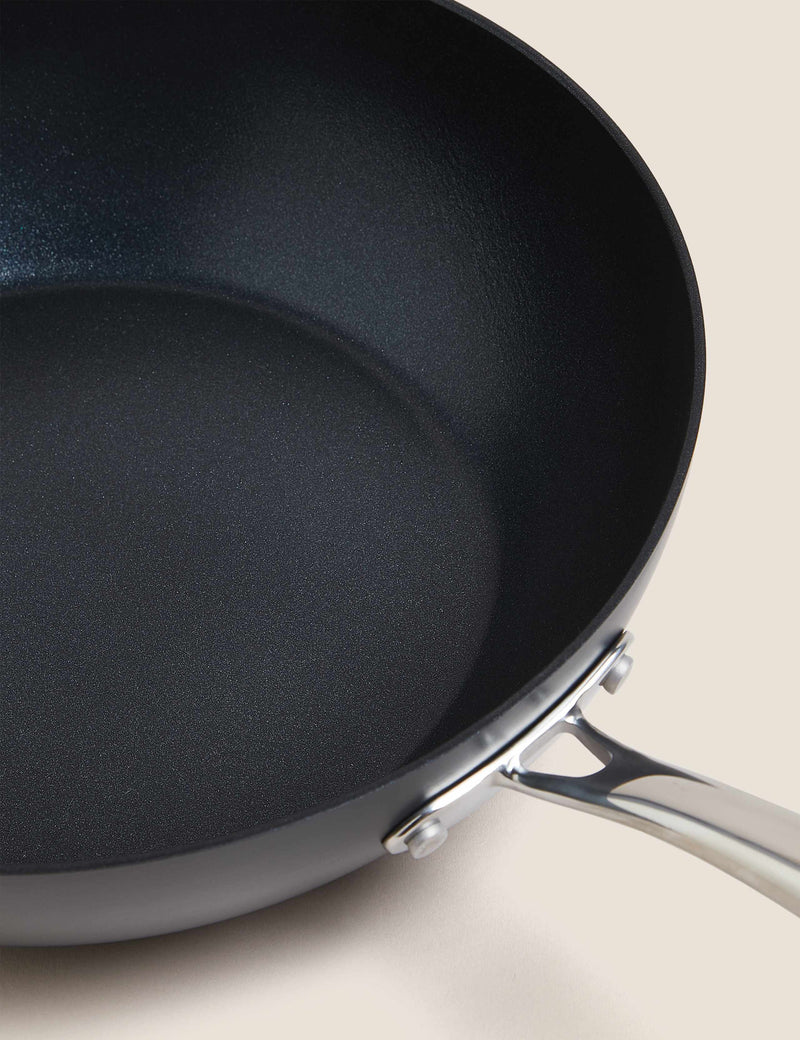 Hard anodised wok 30cm with lid, UK version