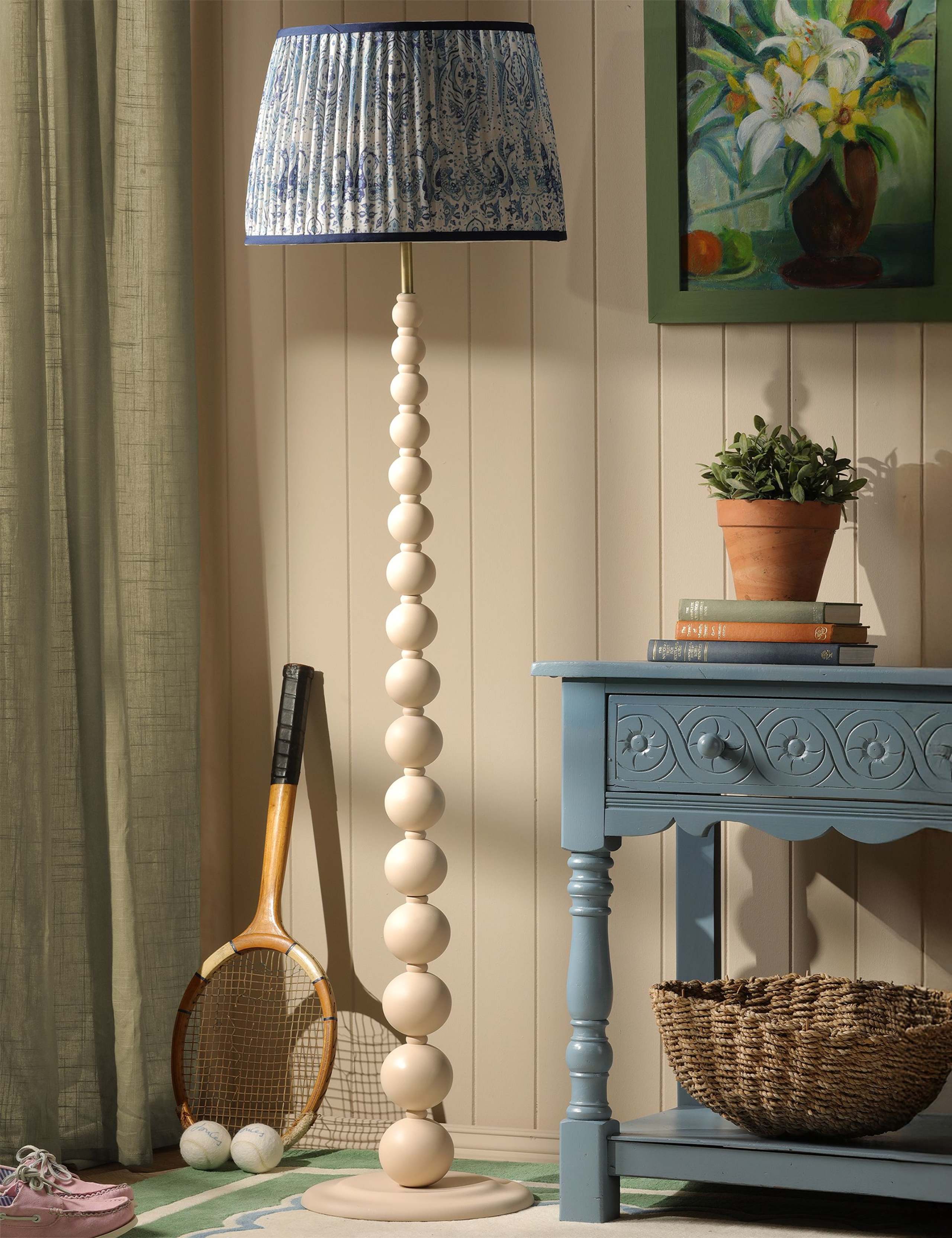 Joules Harewood bobbin floor lamp 150cm, imported from the UK