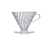 Hario plastic pour over coffee dripper clear size 03, imported from the UK