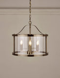 Laura Ashley Harrington 3 light pendant light with antique brass finish (British brand)