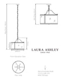 Laura Ashley Harrington 3 light pendant - British product