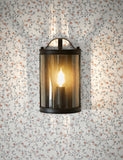 Laura Ashley Harrington metal flush wall light with clear glass, UK version