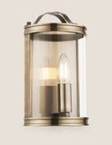 Laura Ashley flush wall light antique brass lantern design, UK version