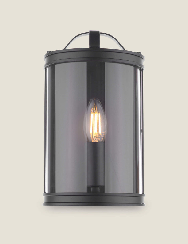 Laura Ashley Harrington metal flush wall light with clear glass, UK version