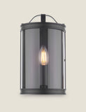 Laura Ashley Harrington metal flush wall light with clear glass, UK version