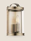 Laura Ashley flush wall light antique brass lantern design, UK version