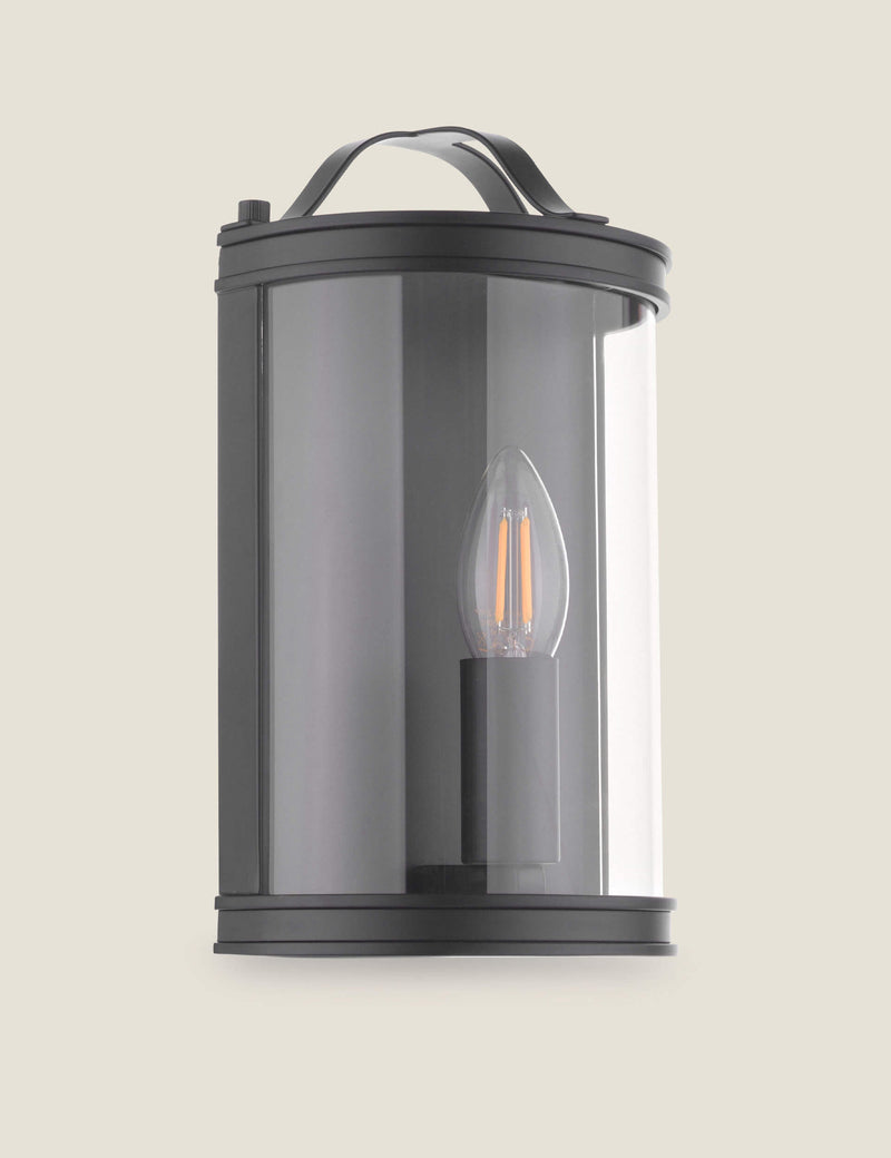 Laura Ashley Harrington metal flush wall light with clear glass, UK version